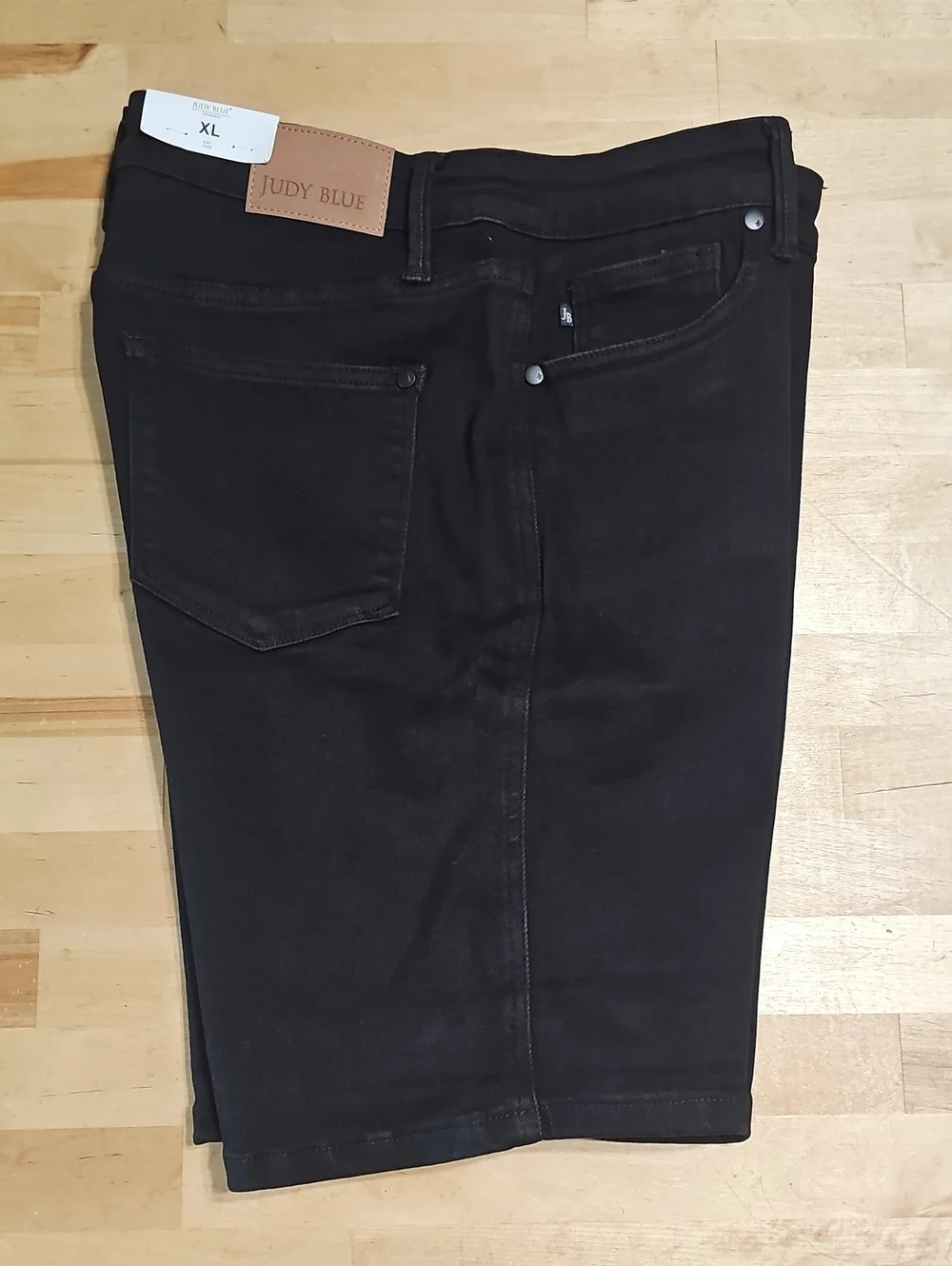 NWT Judy Blue High Waist Tummy Control Black Denim Shorts Size XL